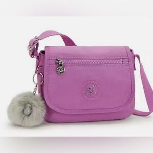 Kipling Sabian Crossbody Mini Bag Nylon Purse Playfull Pink Adjustable Strap